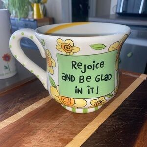 Our Name is Mud Floral Oversized Mug “This is the day the Lord made”